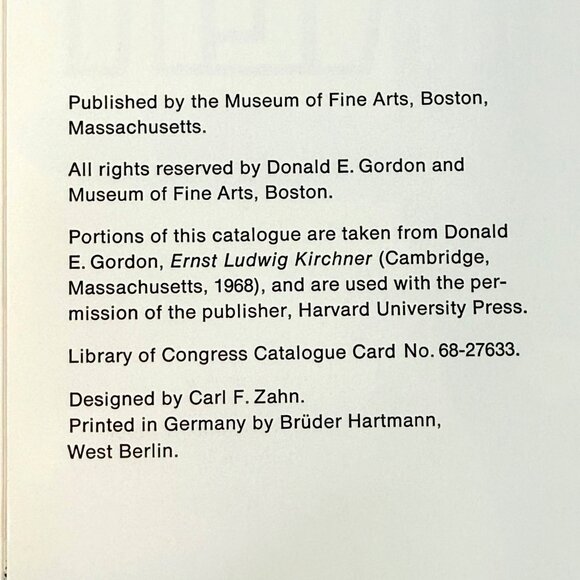 Kirchner Retrospective Exhibition Book By Donald E. Gordon, 174 pages (1969) 1st - Picture 3 of 7